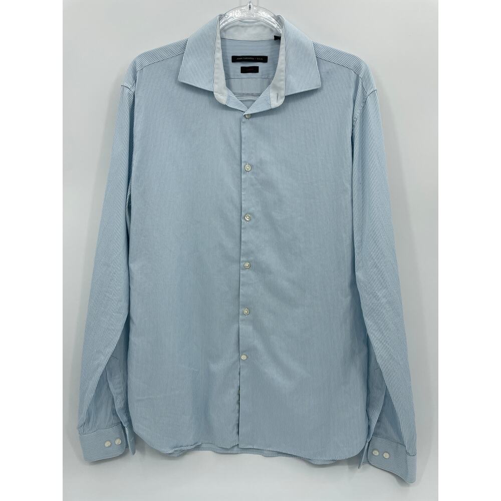 JOHN VARVATOS Mens Career Shirt Size M Slim Fit Long Sleeve Button Up Collared